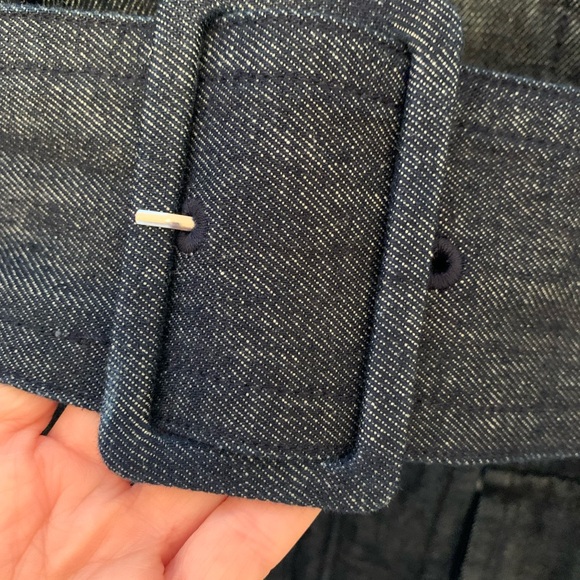 💋Banana Republic Dark Blue Belted Denim Dress 080 - Picture 4 of 5